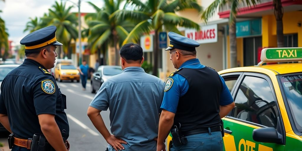 Puerto Morelos: Mexican police arrest 3 taxi drivers near Cancun for threatening a tourist